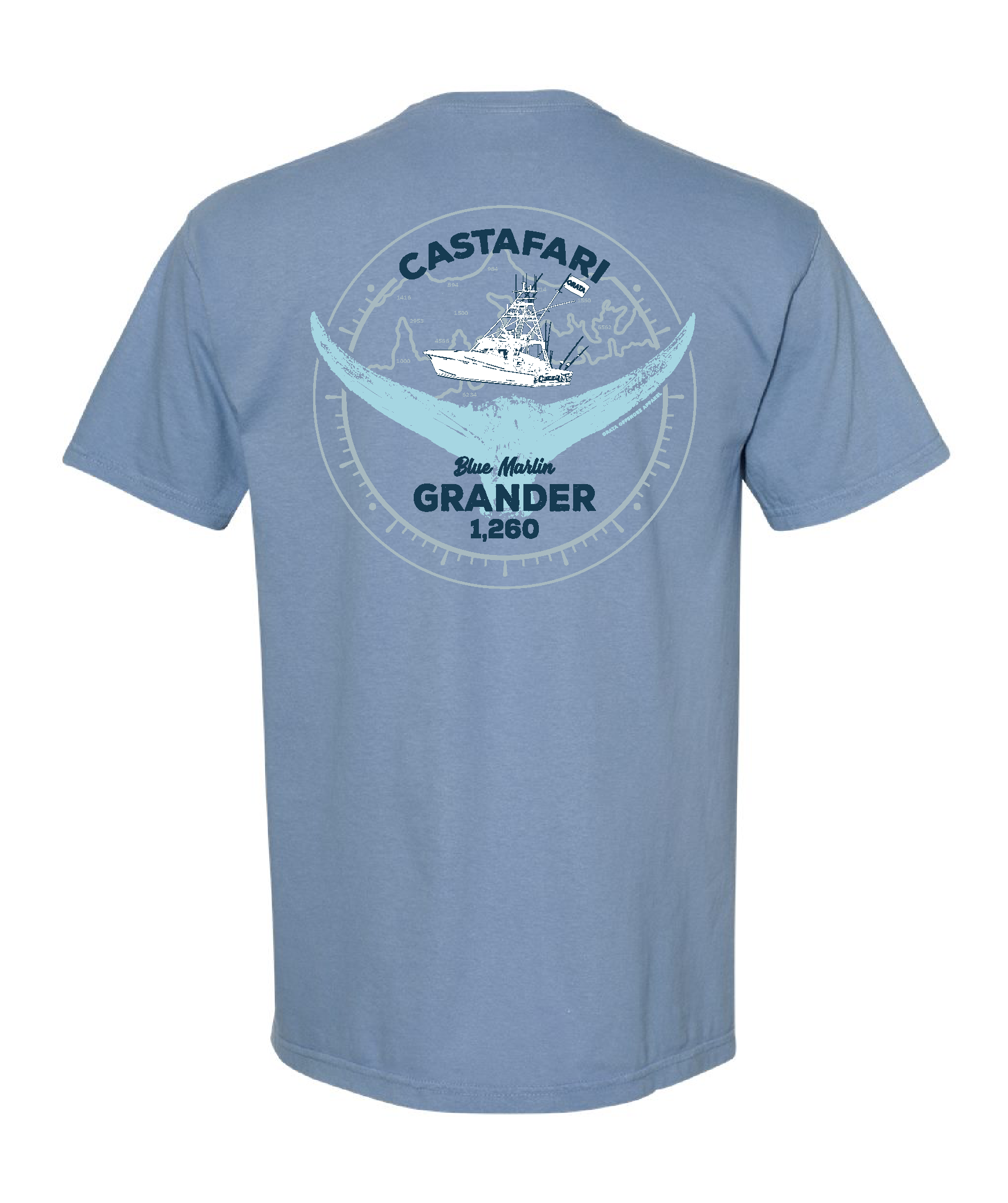 Castafari Gyotaku Blue Marlin Grander Tee
