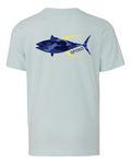 Youth Yellowfin Tuna Blue Camo Tee