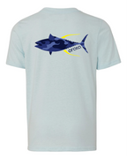 Youth Yellowfin Tuna Blue Camo Tee